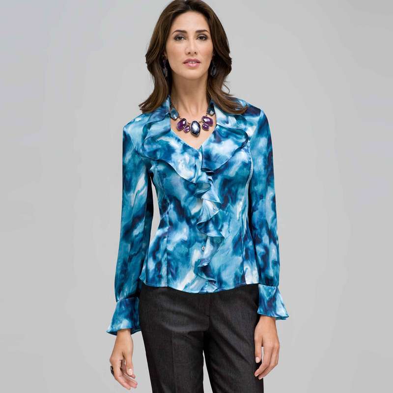 Ruffled Blouse, , large