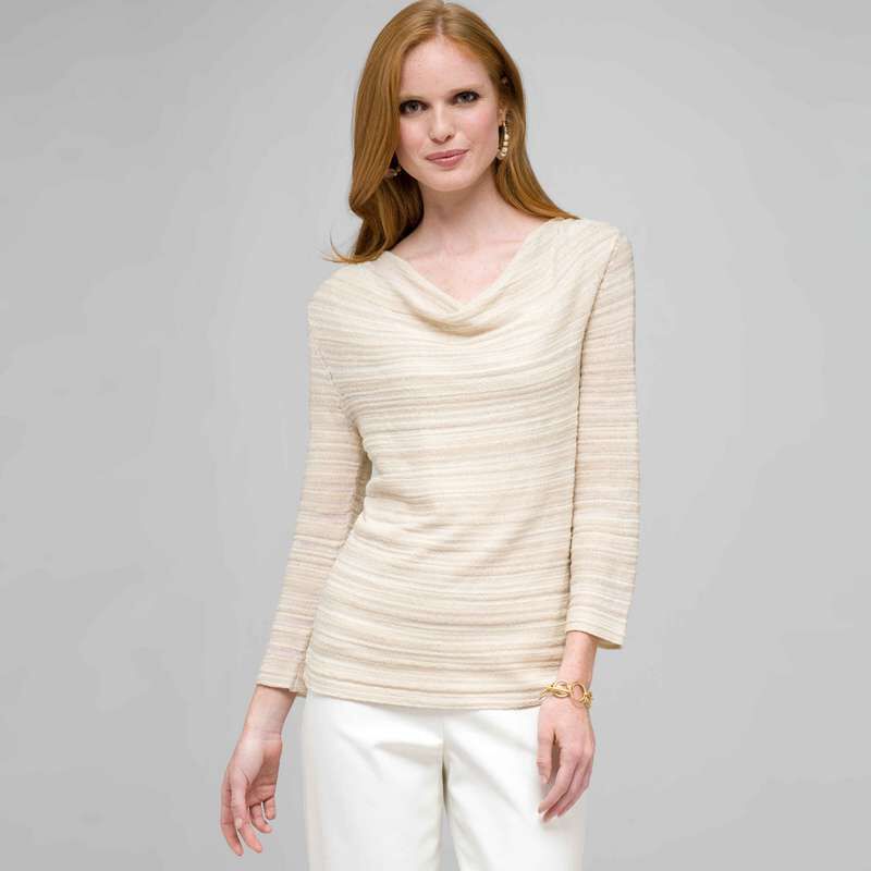 Drape Neck Top, , large