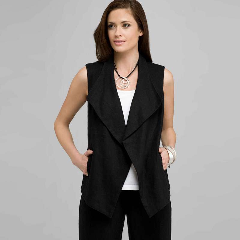 Linen Vest, , large